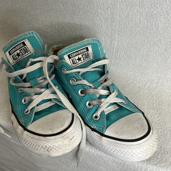 Converse Chuck Taylor All Star Low Canvas Sneakers Teal Blue Mens 4 Women’s 6 - Picture 2 of 10
